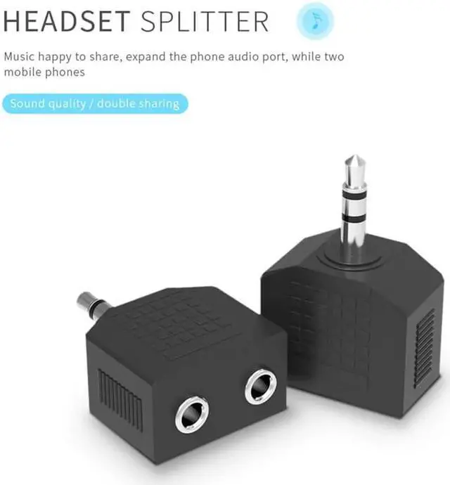 Alt view image 5 of 6 - 1Pcs Robotsky 3.5mm Audio Stereo Jack 1 Male to 2 Female Headphone Audio Splitter Adapter for MP3 Headset Car Phone Speaker Tablet