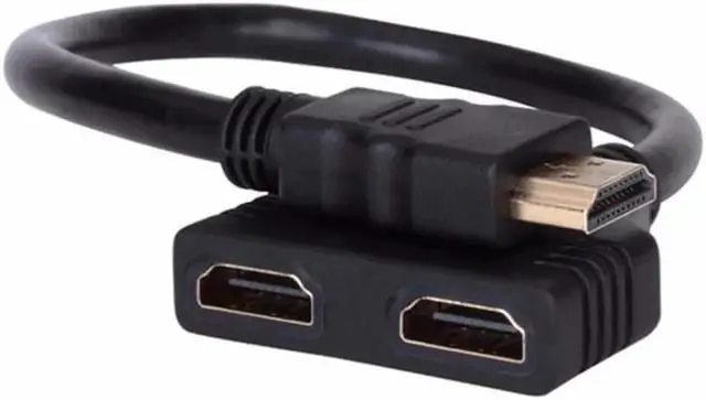Alt view image 3 of 6 - 1Pcs JETTING 2 Dual Port Y Splitter 1080P HDMI v1.4 Male to Double Female Adapter Cable 1 In 2 Out HDMI Converter Connect Cable Cord