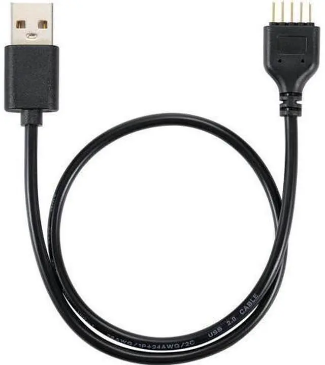 Main image of Motherboard USB 2.0 9-PIN to USB A Header Cable,USB 9PIN Header Extension Cable Adapter for USB Device