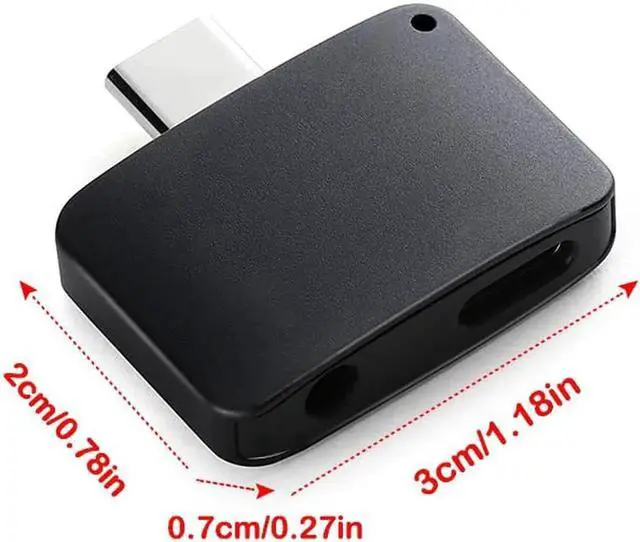 Alt view image 2 of 6 - 1Pcs USB C Audio Cable to 2 in 1 Type C 3.5 mm Jack Earphone Adapter Receiver for Audio Splitter With Type C Charging Port