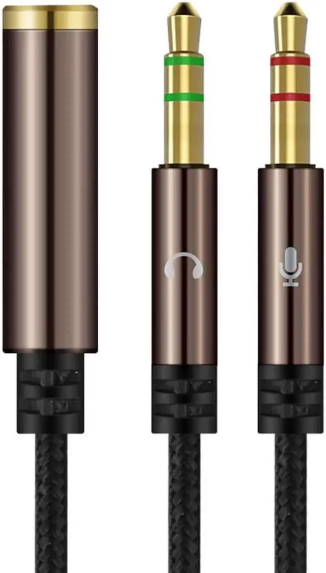 Main image of 1Pcs 3.5mm micro hdmi cable 2 To 1 Dual Y Splitter Cable Adapter Earphone Headphone Jackaux 52923A