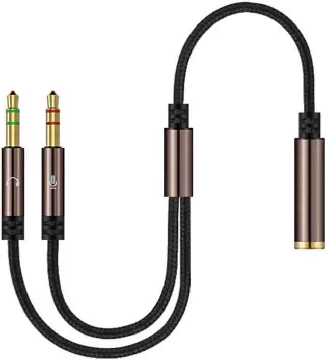 Alt view image 4 of 4 - 1Pcs 3.5mm micro hdmi cable 2 To 1 Dual Y Splitter Cable Adapter Earphone Headphone Jackaux 52923A