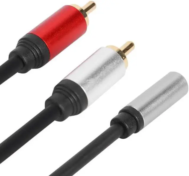 Alt view image 4 of 6 - 1Pcs 0.3m 3.5mm Female Jack to 2 RCA Male Audio Cable Y Splitter Adapter Wire