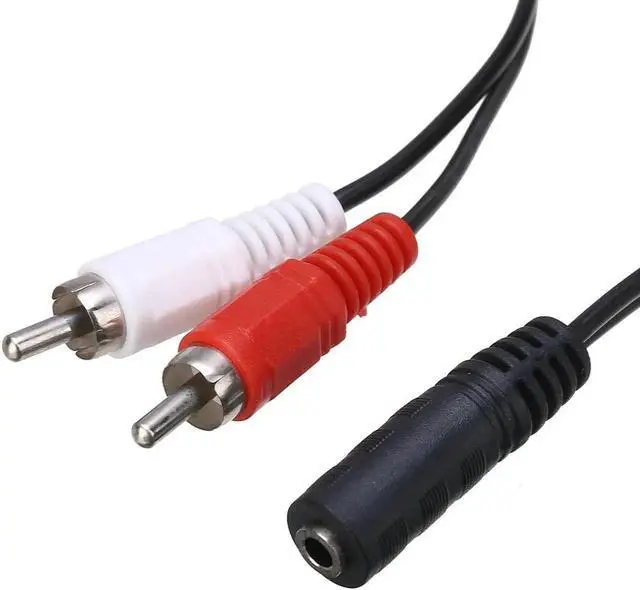 Alt view image 6 of 6 - 1Pcs 3.5mm 1/8 Inch Stereo Speakers Adapter Cables Female To 2 RCA Male Jack Adapters Audio Y Cable Splitter