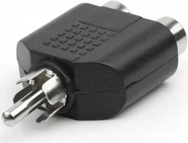 Alt view image 3 of 5 - 1Pcs 4 x RCA Jack Y Splitter Plug Adapter 1 Male to 2 Female For Audio Video AV TV Cable Converter Durable random colors