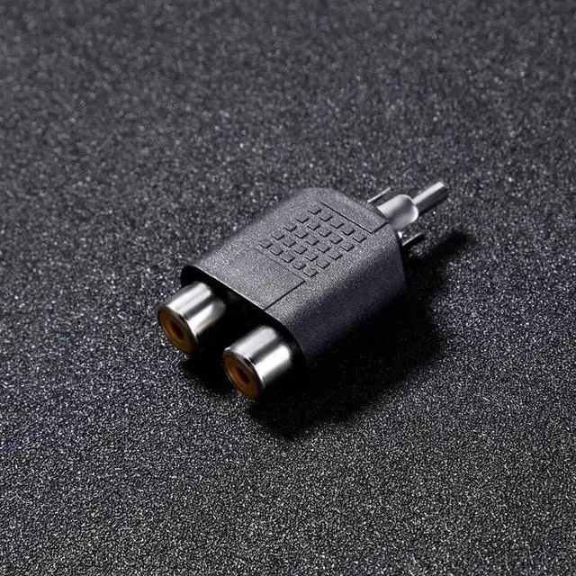 Alt view image 3 of 6 - 2pcs RCA Y Splitter AV Audio Video Plug Converter 1 Male to 2 Female Cable Adapters Connectors