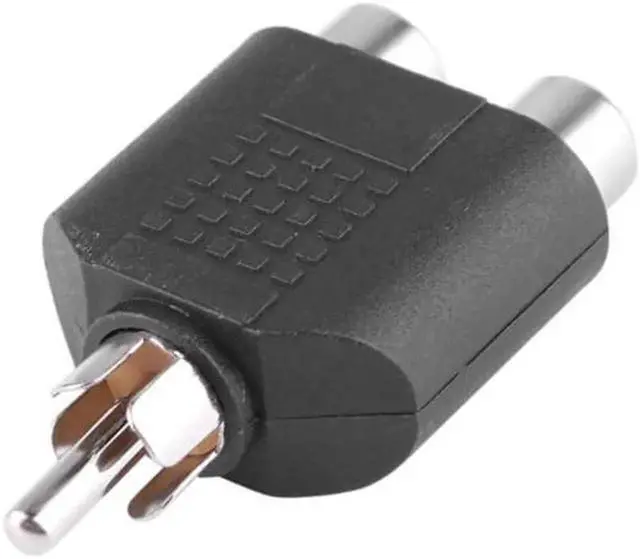 Alt view image 4 of 6 - 2pcs RCA Y Splitter AV Audio Video Plug Converter 1 Male to 2 Female Cable Adapters Connectors