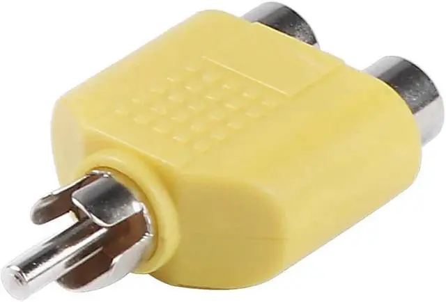 Alt view image 3 of 6 - 1Pcs 4 x RCA Jack Y Splitter Plug Adapter 1 Male to 2 Female For Audio Video AV TV Cable Converter Durable Lightweight random send FS