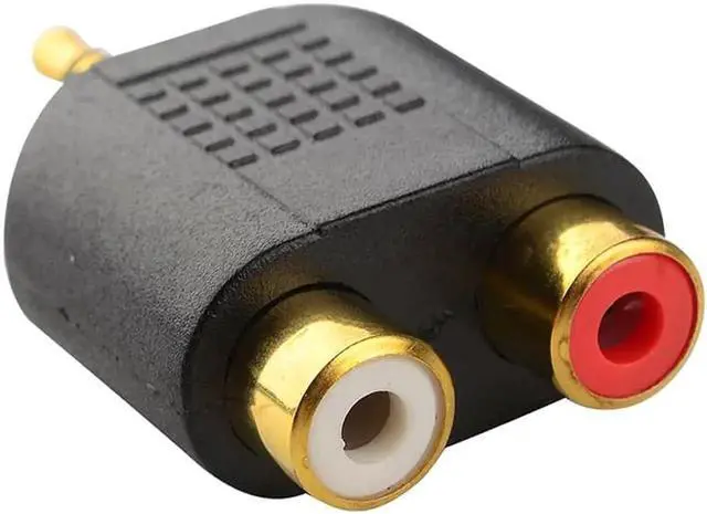 Alt view image 2 of 6 - 1Pcs Stereo RCA Splitter Connector 3.5 mm Male to 2 RCA Female Audio Adapter for Computer Speaker Earphone Headphone