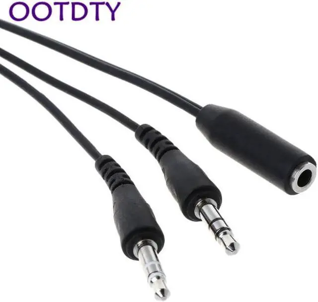 Alt view image 4 of 5 - 1Pcs 1M 3.5MM Plug Female to 2 Male Splitter Earphone Audio Adapter Cable Wire for PC Computer Smartphones Headset Microphone Use