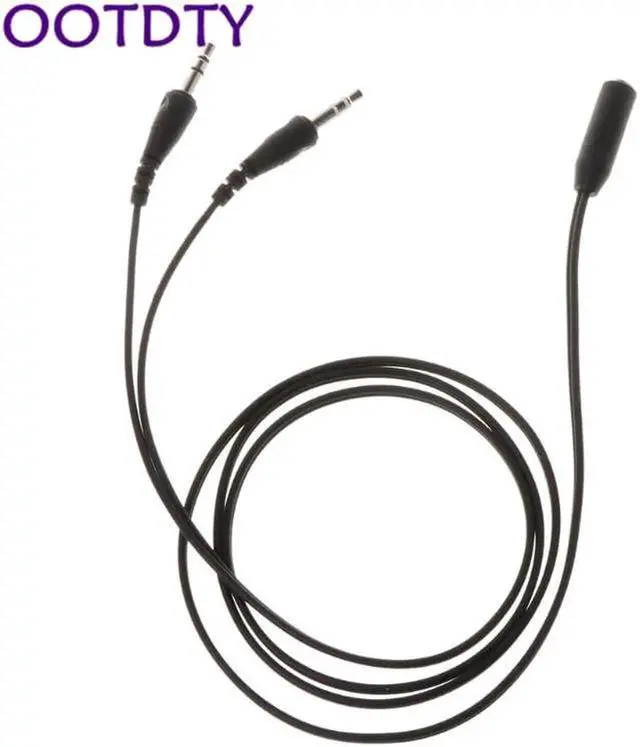 Alt view image 5 of 5 - 1Pcs 1M 3.5MM Plug Female to 2 Male Splitter Earphone Audio Adapter Cable Wire for PC Computer Smartphones Headset Microphone Use
