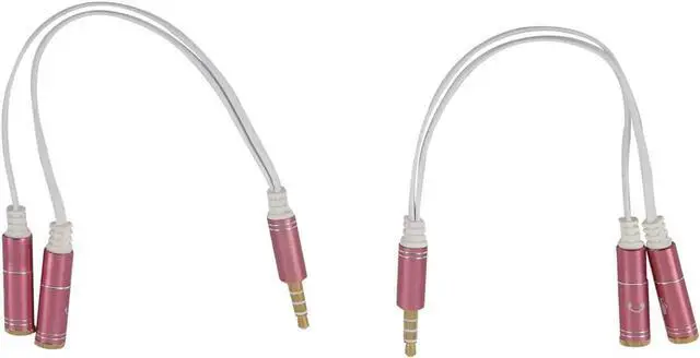 Alt view image 3 of 6 - 1Pcs 3.5mm Stereo Audio Male Convert to 2 Female Y Splitter Cable Adapter Headphone And Microphone Plugs for iPad iPhone Android Sm