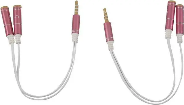 Alt view image 4 of 6 - 1Pcs 3.5mm Stereo Audio Male Convert to 2 Female Y Splitter Cable Adapter Headphone And Microphone Plugs for iPad iPhone Android Sm