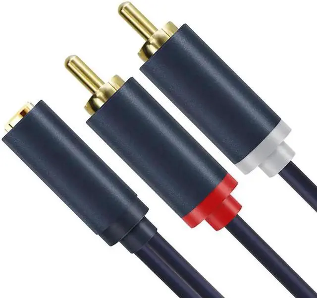 Alt view image 4 of 6 - 1Pcs Cabletime 3.5mm Jack Female To 2RCA Male Cable Aux Cord Stereo Audio Splitter Adapter For VCD Sound System Home Theater C213