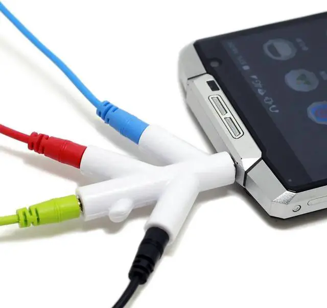 Alt view image 4 of 6 - 1Pcs Practical Branches Audio Splitter Earphone Headphone Cable Male To 4 Female Adapter Cute Earphone Splitters 3.5mm