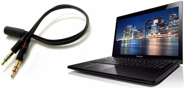 Alt view image 4 of 5 - 1Pcs Top Black 3.5mm Y Splitter 2 Jack Male to 1 Female Headphone Mic Audio Adapter Cable Cord 20cm Mayitr