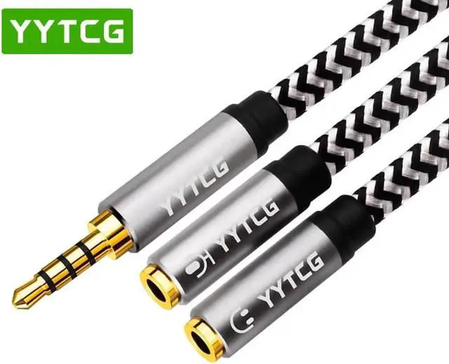 Main image of 1Pcs YYTCG 3.5mm Audio Splitter Cable for Computer Jack 3.5mm 1 Male to 2 Female Mic Y Splitter AUX Cable Headset Splitter Adapter