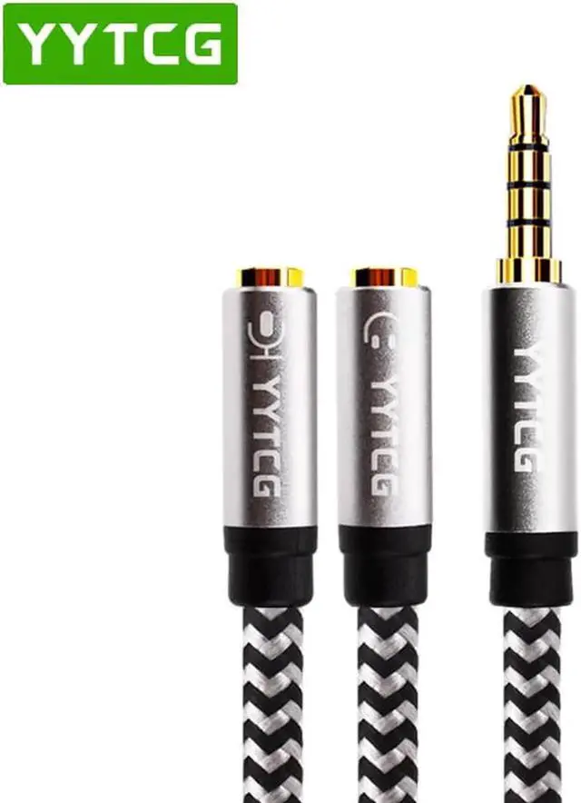 Alt view image 5 of 6 - 1Pcs YYTCG 3.5mm Audio Splitter Cable for Computer Jack 3.5mm 1 Male to 2 Female Mic Y Splitter AUX Cable Headset Splitter Adapter