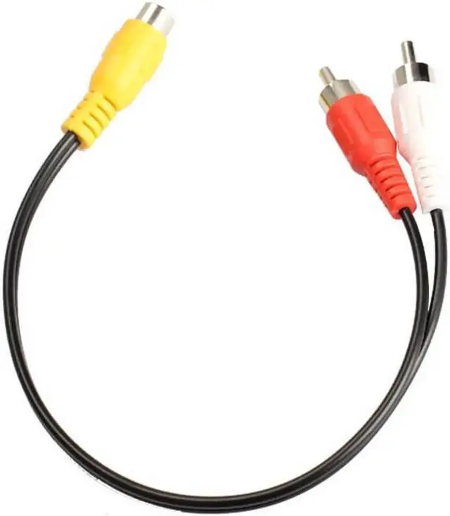 Alt view image 2 of 6 - 1Pcs Colorful RCA Jack Femaleto 2 RCA Male Plug Y Splitter Audio Video AV Adapter Cable