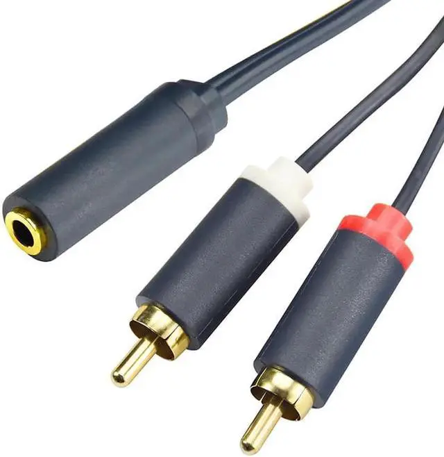 Alt view image 2 of 6 - 1Pcs Cabletime Aux Cord 3.5mm Jack Female To 2RCA Male Cable Stereo Audio Splitter Adapter For VCD Sound System Home Theater