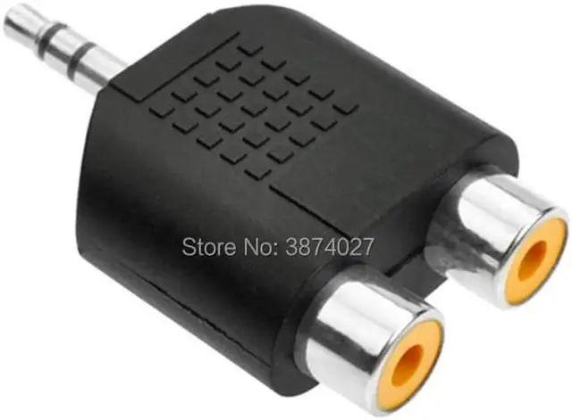 Alt view image 3 of 6 - 1Pcs 3.5mm Male Plug to 2 RCA Female Splitter Audio Cable Jack Y Adapter