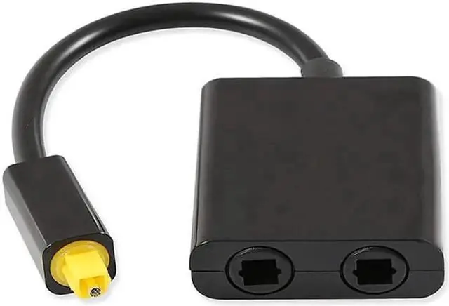 Alt view image 4 of 6 - 1Pcs Adapter 1 input 2 Output Dual Port Toslink one divide into two Audio patch cord Splitter Fiber Optic Audio Cable 1 In 2 Out