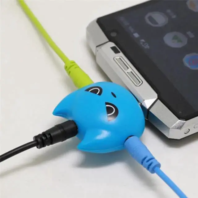 Alt view image 5 of 6 - 1Pcs 1Piece Cute 3 Way Batman Earphone Audio Splitter 3.5mm Jack Plug 1 to 3 Headphone Audio Adapter Converter