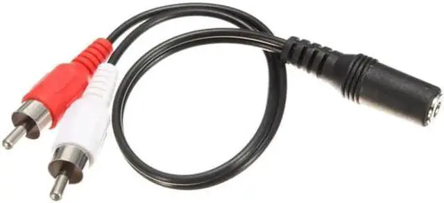 Alt view image 6 of 6 - 1Pcs AUX 3.5mm Stereo Female Jack To 2 RCA Male Plug Socket Adapter Headphone Audio Y Cable Splitter 25cm