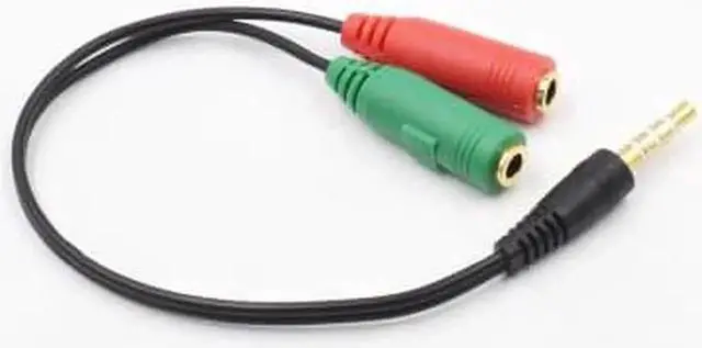 Alt view image 4 of 6 - 1Pcs 3.5mm Stereo Audio Male to 2 Female Headset Mic Y Splitter Cable Headphone Adapter for PC Laptop Computer