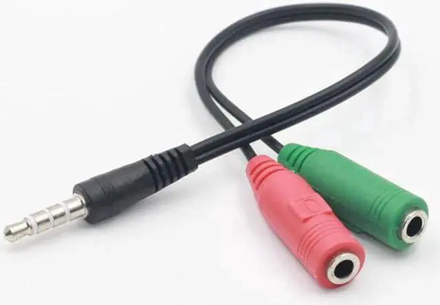 Alt view image 2 of 6 - 1Pcs 3.5mm Stereo Audio Male to 2 Female Headset Mic Y Splitter Cable Headphone Adapter for PC Laptop Computer