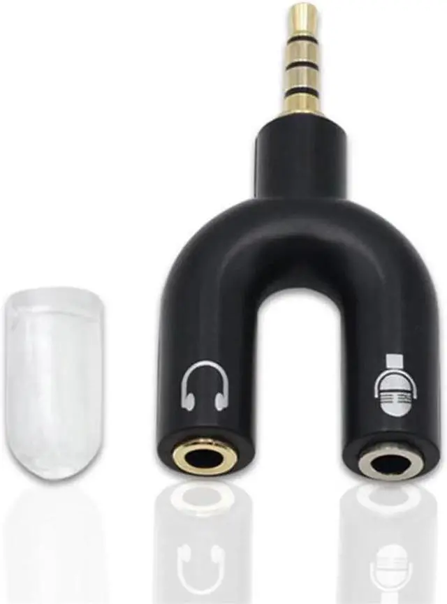 Alt view image 4 of 6 - 1Pcs 3.5mm Audio Splitter Jack Plug male to Aux female Headphone Microphone Converter Adapter Cable for Notebook