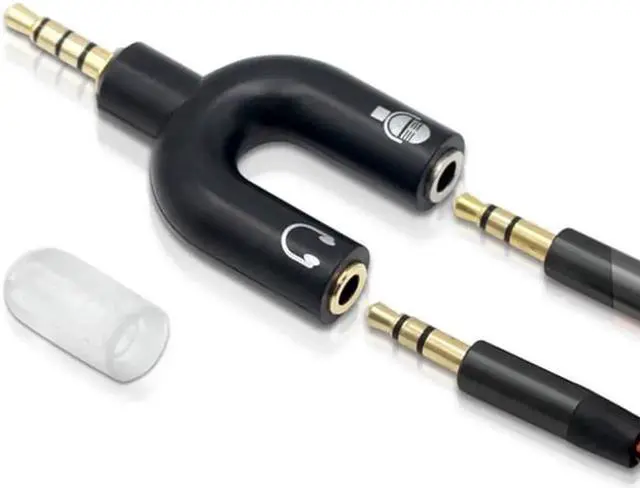 Main image of 1Pcs 3.5mm Audio Splitter Jack Plug male to Aux female Headphone Microphone Converter Adapter Cable for Notebook