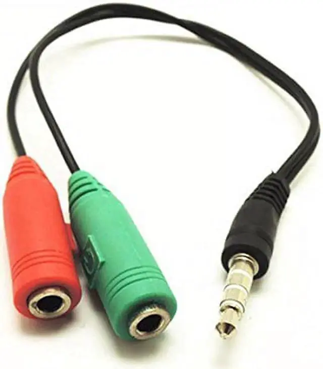 Main image of 1Pcs 3.5mm 1 Male to 2 Female Stereo Audio Y Splitter Cable Headphone Mic Adapter