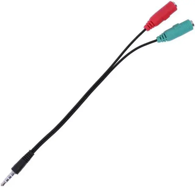 Alt view image 5 of 6 - 2Pcs 20cm 3.5mm Male to 2 Female Y Splitter Audio Extension Cable Cord Adapter for Laptop Computer Headset Microphone Phone