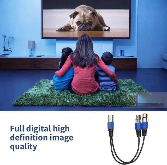Alt view image 2 of 6 - 1Pcs 3 Pin XLR Male Plug to Dual 2 XLR Female Jack Y Splitter Audio Cable Adaptor For mixer Recorder microphone speaker amplifier