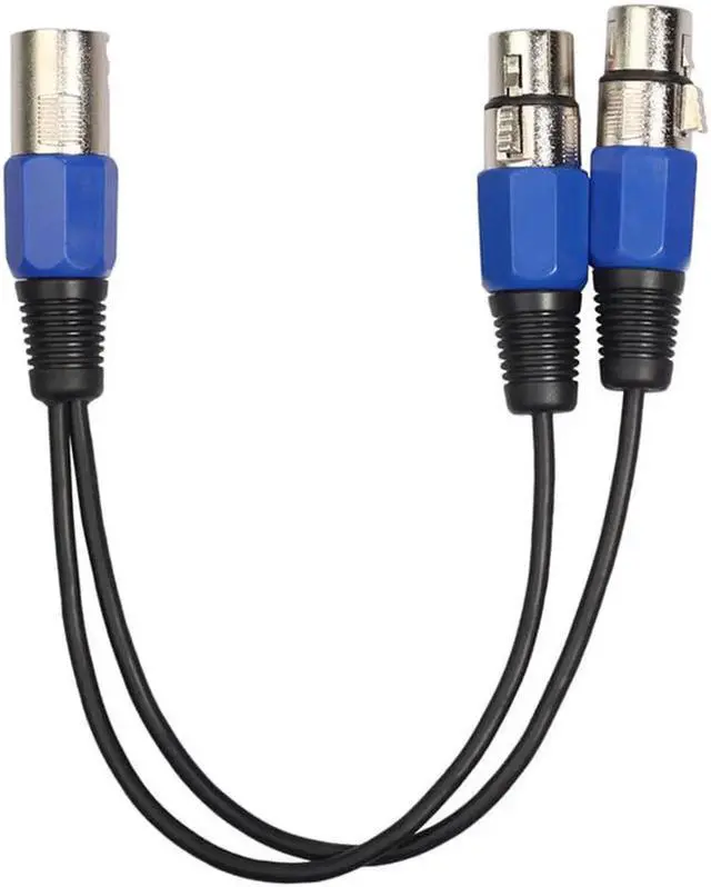 Alt view image 5 of 6 - 1Pcs 3 Pin XLR Male Plug to Dual 2 XLR Female Jack Y Splitter Audio Cable Adaptor For mixer Recorder microphone speaker amplifier