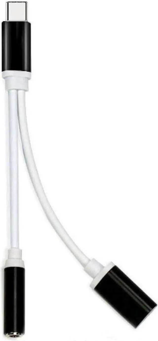 Alt view image 6 of 6 - 1Pcs For Samsung S8 2 in 1 USB Type C To 3.5mm Jack AUX Audio Splitter Converter Adapter Charge Cable