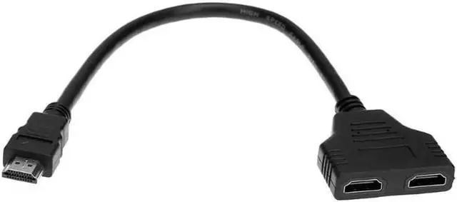 Alt view image 5 of 6 - 1Pcs HDMI Splitter Cable 1 Male To Dual HDMI 2 Female Y Splitter Adapter in HDMI HD LED LCD TV Audio & Video Cables