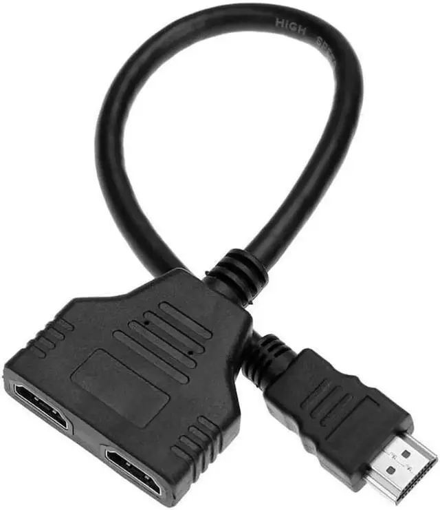 Alt view image 3 of 6 - 1Pcs HDMI Splitter Cable 1 Male To Dual HDMI 2 Female Y Splitter Adapter in HDMI HD LED LCD TV Audio & Video Cables