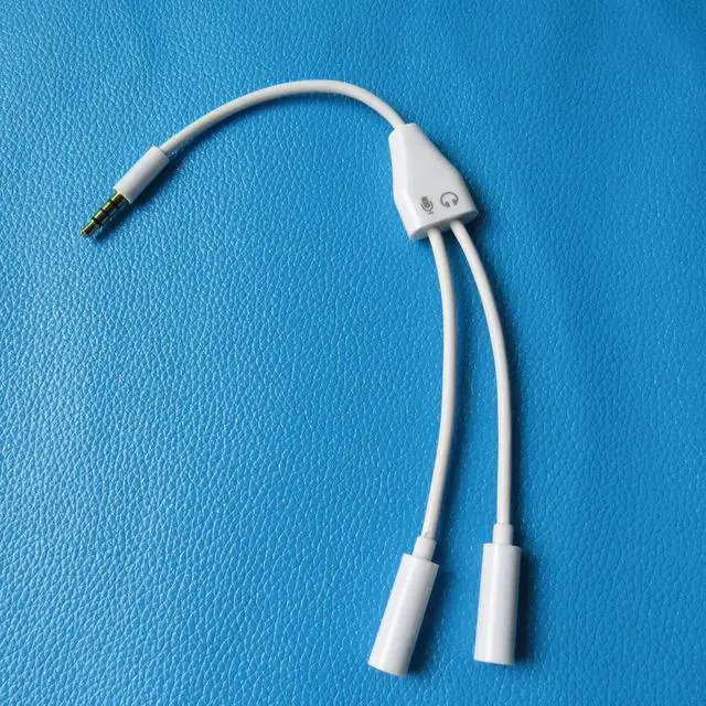 Alt view image 2 of 6 - 1Pcs Dual 2 Female to Male 3.5mm Audio Headphone Microphone Splitter Cable Adapter