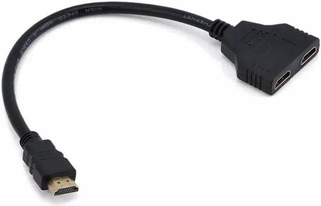 Alt view image 2 of 6 - 1Pcs JETTING 2 Dual Port Y Splitter 1080P HDMI v1.4 Male to Double Female Adapter Cable 1 In 2 Out HDMI Converter Connect Cable Cord
