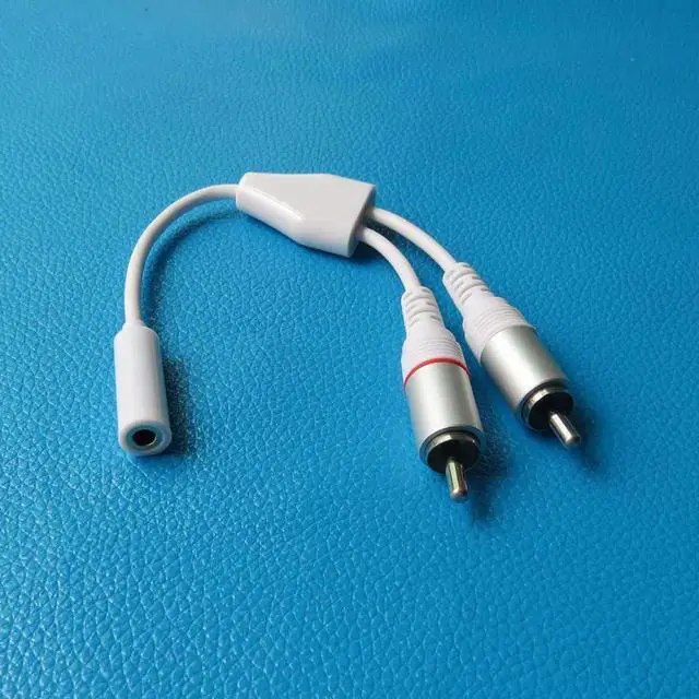 Alt view image 5 of 6 - 1Pcs 3.5mm Female Jack to 2 RCA Male Plug Audio Adapter Y Splitter Cable