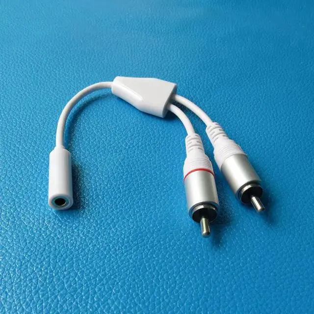 Alt view image 4 of 6 - 1Pcs 3.5mm Female Jack to 2 RCA Male Plug Audio Adapter Y Splitter Cable