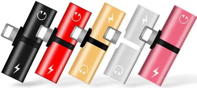 Main image of 1Pcs 2 In 1 Dual Ports Headphone Adapter Phone Case Charger Audio Splitter 8Pin 1 To 2 Audio/Charging for Iphone X XR XS Max 7 8 Plus