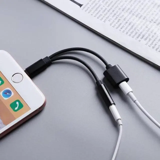 Alt view image 6 of 6 - 1Pcs For iPhone X 8 7 plus Earphone Audio Charging Adapter Splitter Cable Support Phone Call For IOS 11 Music /Calling/Charging Cable