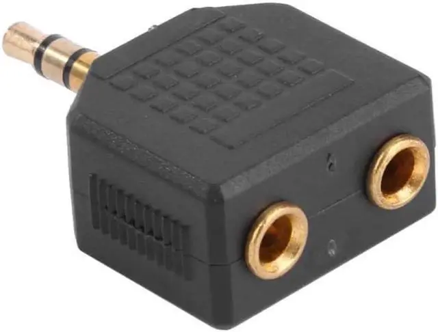 Alt view image 2 of 6 - 5pcs Gold Plated 3.5mm Male Stereo to Dual 3.5mm Female Jack Y Splitter Audio Adapter Converter Connector