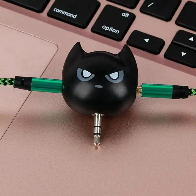Alt view image 2 of 6 - 1Pcs Lovely Bat 1 Male to 3 Female Earphone 3.5 Jack Audio Cable Adapter Dust Plug Music Share Splitter for Apple Iphone PC MP3 MP