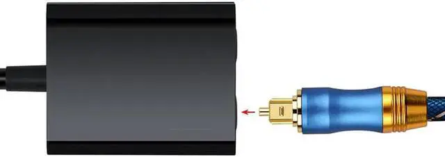 Alt view image 3 of 6 - 1Pcs Digital SPDIF Optical Audio Splitter Adapter 2 Way Toslink Splitter SPDIF Optical Cable Splitter Hub 1 input 2 Output