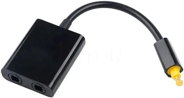 Alt view image 4 of 6 - 1Pcs Digital SPDIF Optical Audio Splitter Adapter 2 Way Toslink Splitter SPDIF Optical Cable Splitter Hub 1 input 2 Output