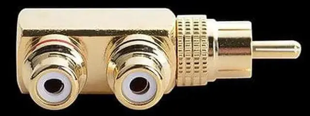 Alt view image 6 of 6 - 1Pcs 1 RCA Male to 2 RCA Female AV Audio Video Adapter Plug Splitter Converter Connector